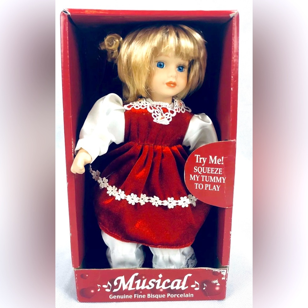 Collector's Choice Musical Fine Bisque Porcelain Doll Limited Edition-New In Box